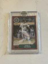 Matt Olson 2022 Clearly Authentic 1987 Topps  /50  #87TBA-MO Auto