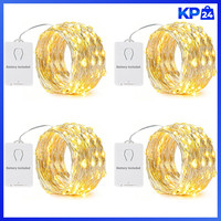 Lichterkette 6M 60 Led Warmweiß Kupfer Drahtlichterkette Mit Timer 4 StüCk