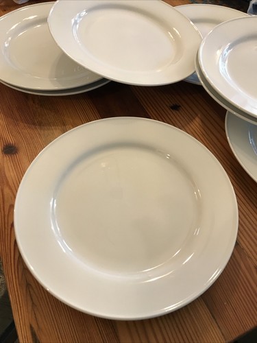 Lot Of 8 POTTERY BARN GREAT WHITE Collection 9 1/4” Salad Plates (Rim Shape) EUC - Picture 7 of 7