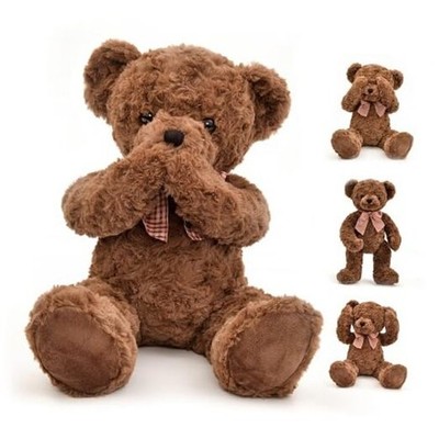  20'' Posed Teddy Bear Stuffed Animal Cute Plush Toy for Girl Kids () Dark Brown