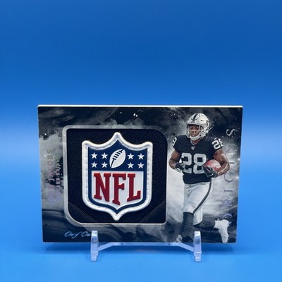 1/1 JOSH JACOBS 2019 PANINI ORIGINS FOOTBALL NFL SHIELD PATCH PRIZM