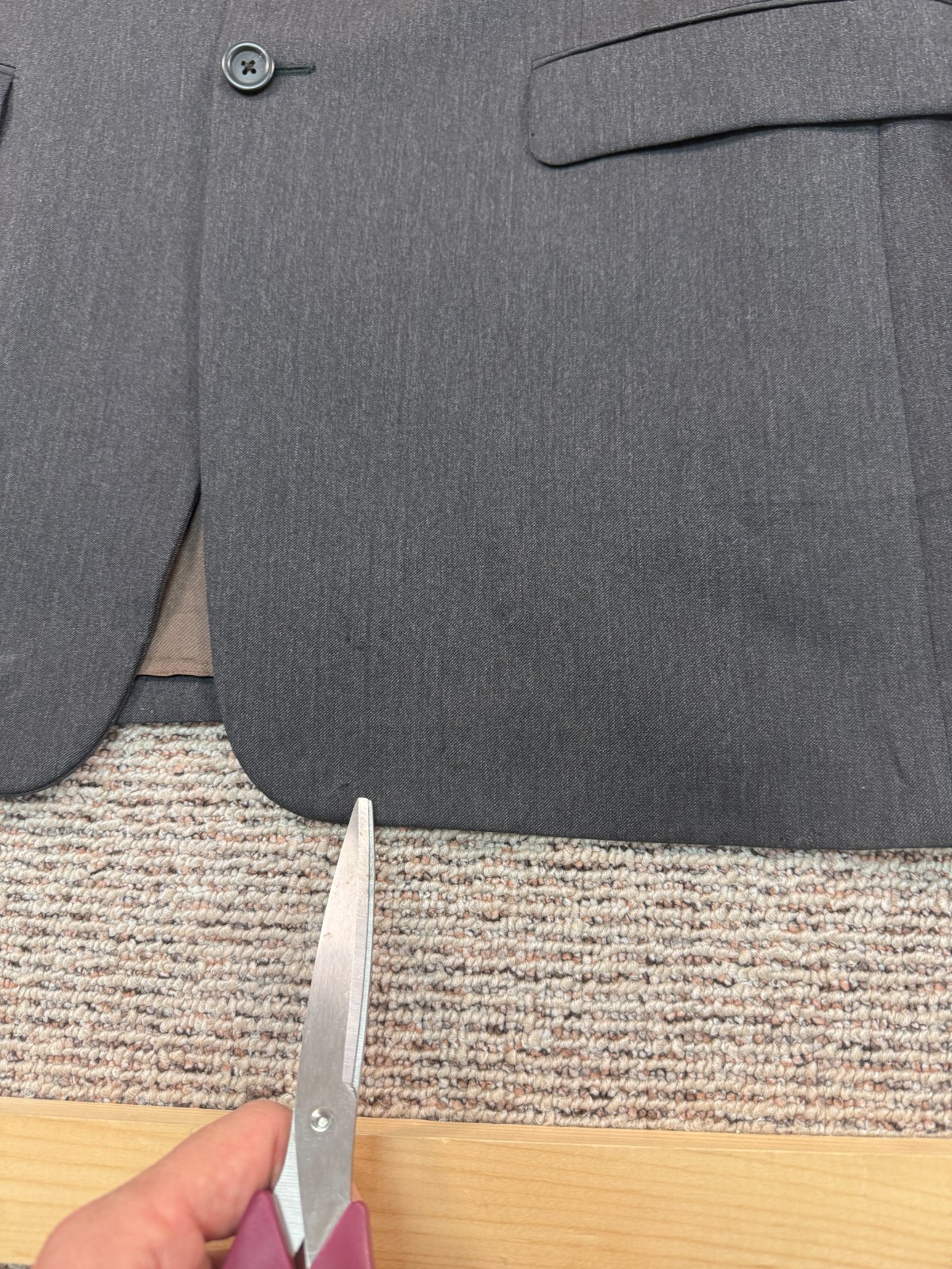 VTG Burberry London Blazer Mens 42L Burberry Blue 2000s Preppy 3 Btn Some Flaws thumbnail 14