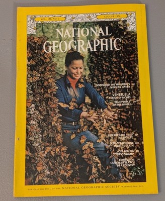 National Geographic Magazine - Aug 1976 - 70s Mexico Monarch Butterfly Migration