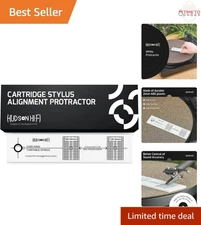 Turntable Stylus Alignment Protractor High Contrast for Accurate Setup