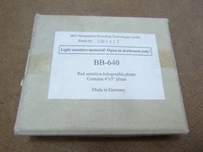 HRT BB-640 Red Sensitive Holographic Plates 4 x 5"