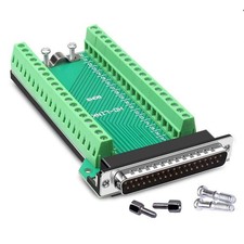 DB37 Solderless RS232 D-SUB Serial to 37-pin Port Terminal Male Adapter Conne...