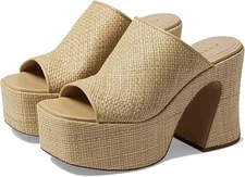 Coach Bobi Straw Platform Sandal Natural, Size 9 B