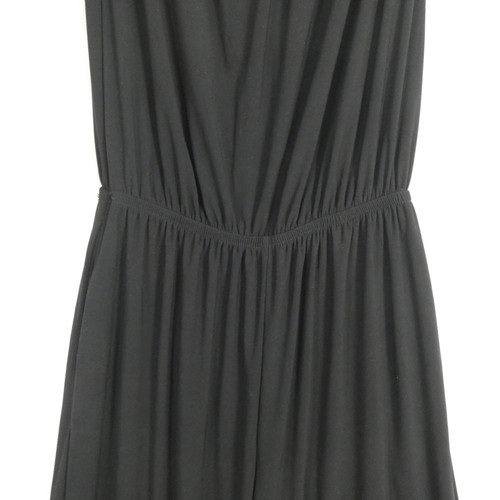 Black Strapless Jumpsuit Jerset Drawed Wide Leg Vintage Havana size S - Picture 4 of 9