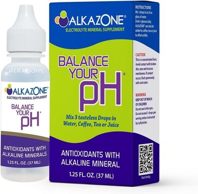 Alkazone Balance Your pH, Antioxidants Alkaline Mineral Drops, Single 1.25 Oz