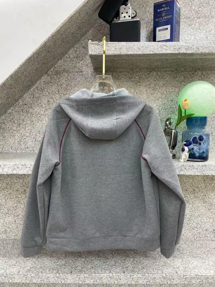 Chaqueta deportiva Brunello Cucinelli para hombre cálida informal manga larga con capucha cremallera Foto 2 de 4