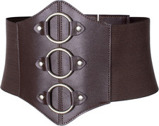 Women'S Medieval Renaissance Lace-Up Tied Belt Elastic Steampunk Corset Belts