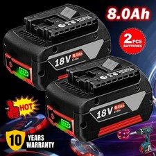 2x 18V 8Ah Li-Ion Battery For Bosch BAT618 BAT609 BAT610G 2607336169 Fuel Guage