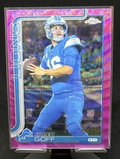 2025 Topps Chrome #102 Jared Goff Pink Wave  Refractor /250 Detroit Lions
