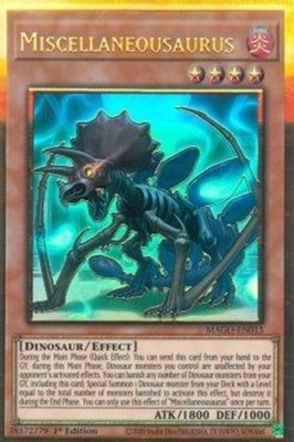 Yugioh - Miscellaneousaurus (Premium Gold Rare) (1st Edition) - MAGO-EN015 (P)