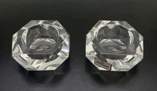 Baccarat Crystal France Vintage Salts and Caviar Cellars Rare Antique Set of 2 