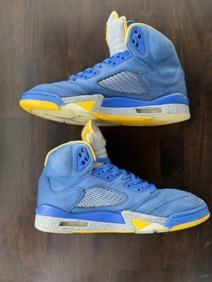 Size 10 - Air Jordan 5 Retro Laney Men s Blue Sneakers CD2720-400