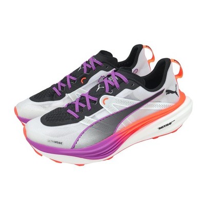 Puma Deviate Nitro Elite Trail White Black Purple Orange Men Running 310034-01