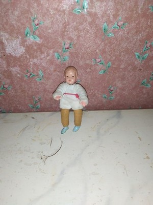 Alte Caco Puppe-Biegepuppe-Puppenhaus-Puppenstube-doll-poupee