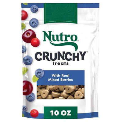 Nutro Crunchy Dog Treats with Real Mixed 10 Ounce (Pack of 1), Berries