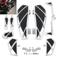 Chrome Phantom Floorboards Footboards For Harley Touring Road King Electra Glide