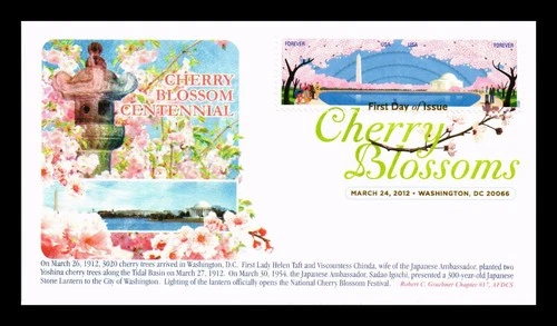 DR JIM STAMPS US COVER CHERRY BLOSSOM CENTENNIAL FDC COMBO AFDCS CACHET