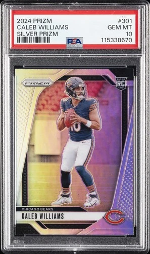 2024 PANINI PRIZM SILVER PRIZM #301 CALEB WILLIAMS PSA 10
