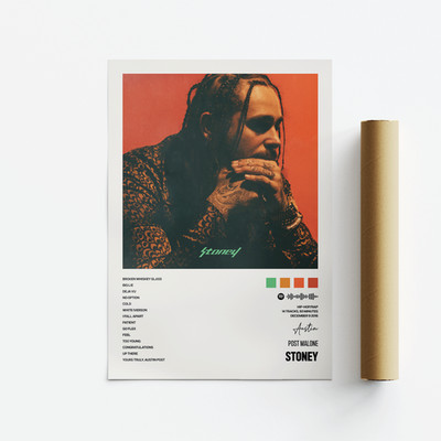 Post Malone, Stoney, Album Art Poster, Druck, Musik, Tracklist