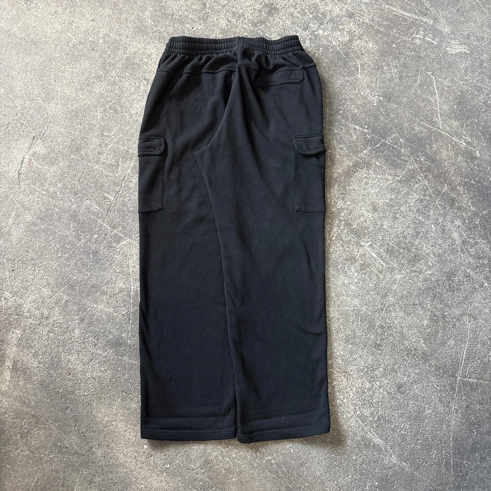 Calça de moletom Umbro Cargo masculina tamanho XL preta solta futebol Y2K Street suéter relaxado - Imagem 4 de 4