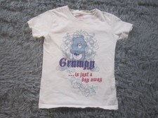 Care Bears Grumpy Bear Shirt Youth Medium 7/8 White Graphic Tee Glitter Slogan