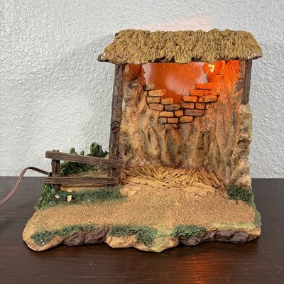 FONTANINI ITALY 5'' NATIVITY LIGHTED VILLAGE STABLE 54503 NO FIGURES