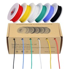Silikon Kabelset Flexible Mehrstrang Kupfer 6 Farben 24 AWG 9m Elektronik Set