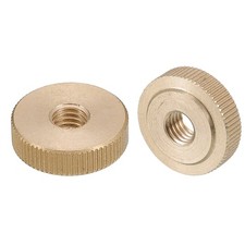 Knurled Thumb Nuts, 2pcs M8 x D23mm x H7mm Brass Knurled Nut Adjusting Nuts