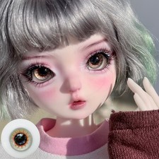 1/3 1/4 1/6 1/8 1/12 Lifelike Brown Gradient Eyeballs Glass Eyeball For BJD Doll