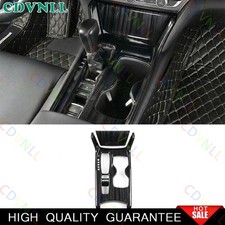 For Honda Accord 2018-2022 Black Wood Central Console Gear Shift Panel Cover 2*