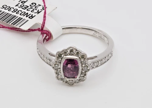 Platinum Kashmir Sapphire & Diamond Ring | 0.79ct No Heat Sapphire | GIA