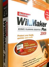 Quicken Willmaker Plus 2009 Edition: Estate Planning Essentials Book with S...