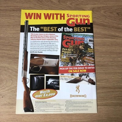 GUNS94 MAGAZINE ADVERT 12X9 BROWNING & SPORTING GUN MAGAZINE
