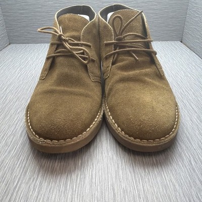 J Crew Suede Chukka Boots Lace Up Crepe Sole Desert Mens Size 7 Brown