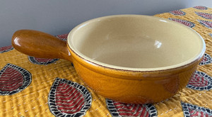 Landert 22 Fondue Pot Golden Yellow Switzerland Vintage