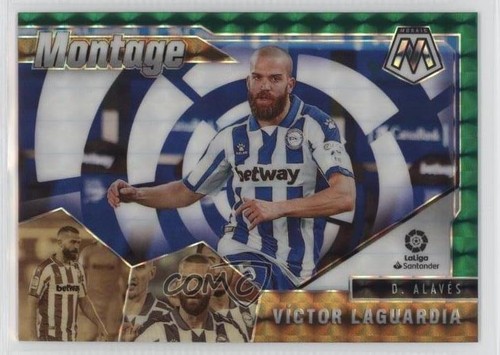 2020-21 Panini Mosaic La Liga Montage Green Mosaic Prizm Victor Laguardia #14