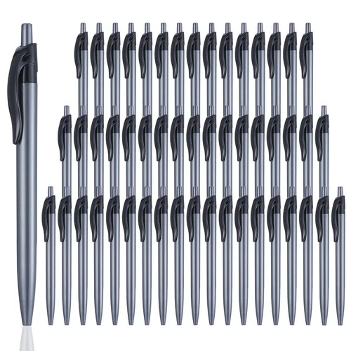 Retractable Black Ballpoint Pen Pack of 50 Black Pens Bulk for Smooth Writing... - Picture 1 of 8