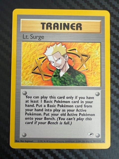 Pokémon TCG Lt. Surge Gym Heroes 101/132 Regular Unlimited Rare LP