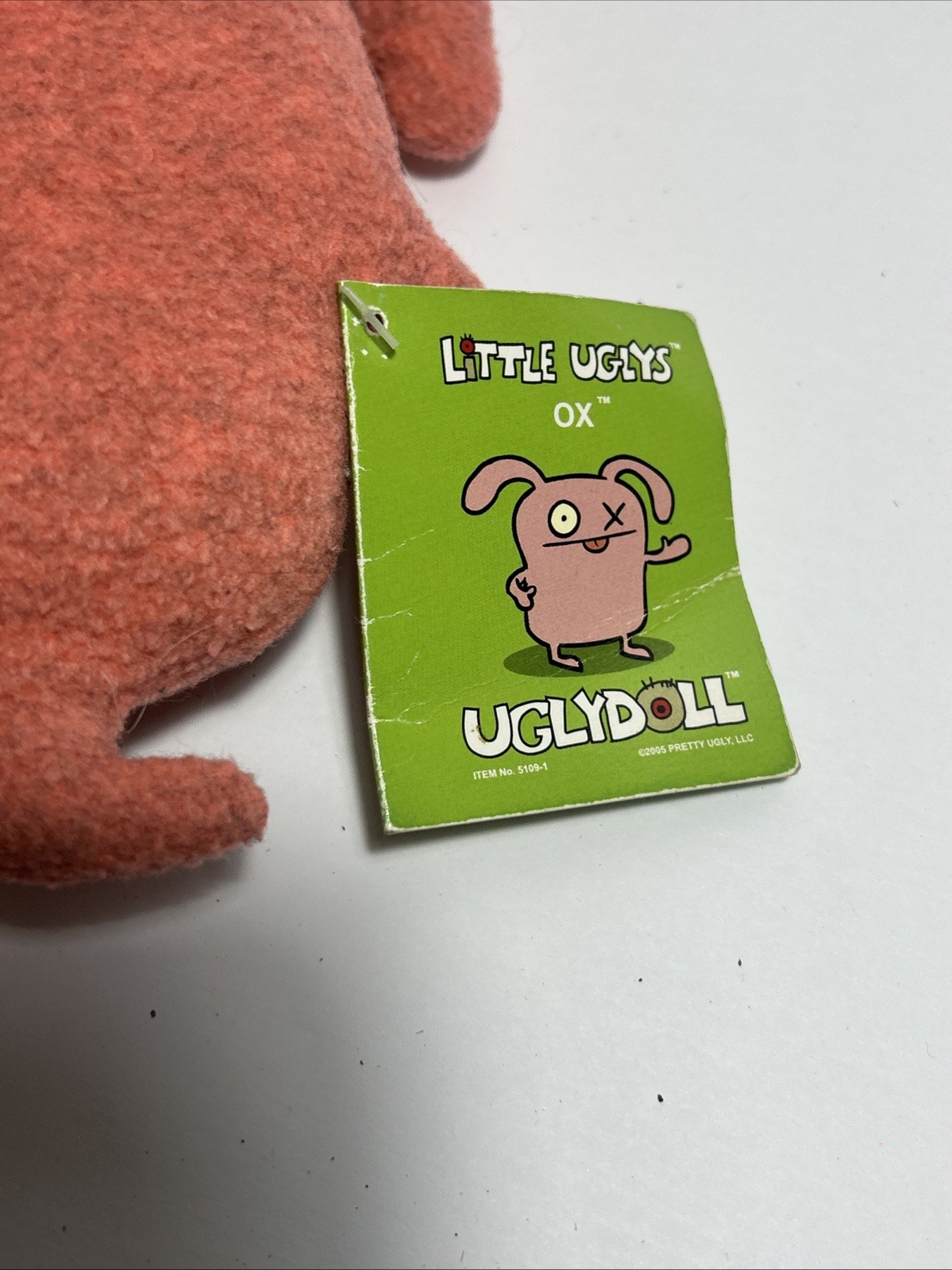 UGLY DOLL  Lot Of 2 - Pink Ox (with Tag 2005 & Jeero 2002 Pretty Ugly LLC RARE