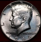 1968-D Kennedy Half Dollar 40% Silver Uncirculated Uncertified US Coin