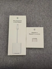 Apple Mini DisplayPort to VGA Adapter MB572Z/B And Magsafe 2 Converter MD504LL/A