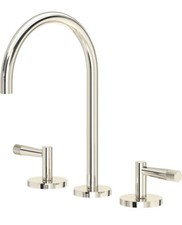 Rohl AM08D3LMPN Amahle Widespread Lavatory Faucet with C-Spout - Polished Nickel