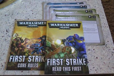 WARHAMMER 40,000 40K FIRST STRIKE CORE RULES , READ THIS FIRST, UNIT CARDS