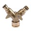 Indexbild 2 - 2 Wege 3/4" Wasserverteiler Messing Gartenschlauch Wasser Gardena Wasserhahn KG