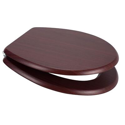 Mahagoni MDF Universal 18'' Badezimmer WC WC Sitz einfache Passform Holz W/C