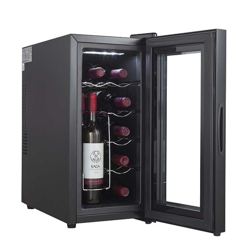 Cookology CWTE10BK 28L Thermo Electric Wine Cooler 10 Bottle Capacity
